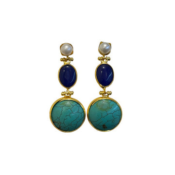 Demet Triple Drop Earrings