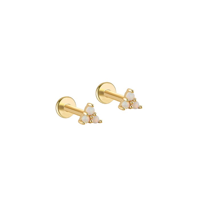 Opal Triangle Flatback Studs