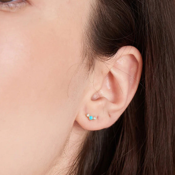 Ania Haie 14k Gold Turquoise Studs
