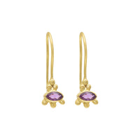 Allora Pink Quartz Ornate Eye Drop Earrings