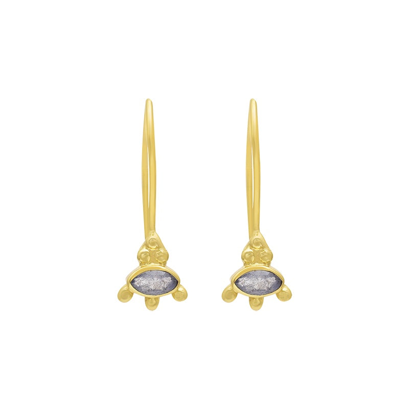 Allora Labradorite Ornate Eye Drop Earrings