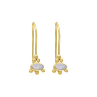 Allora Moonstone Ornate Eye Drop Earrings