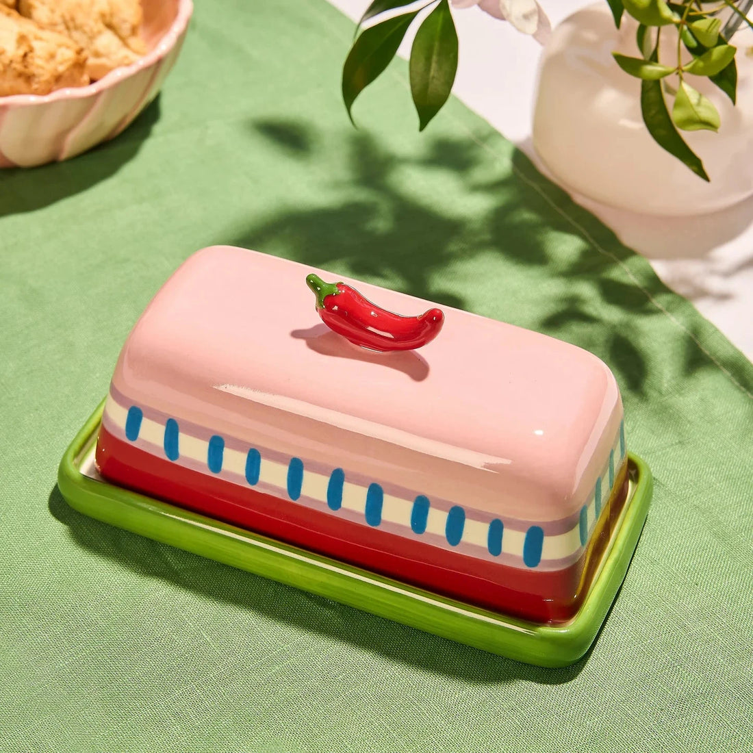 Chilli Stoneware Butter Dish