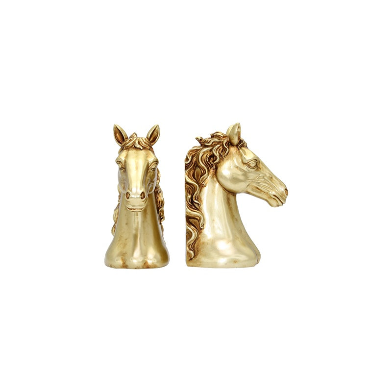 Gold Horse Bookends