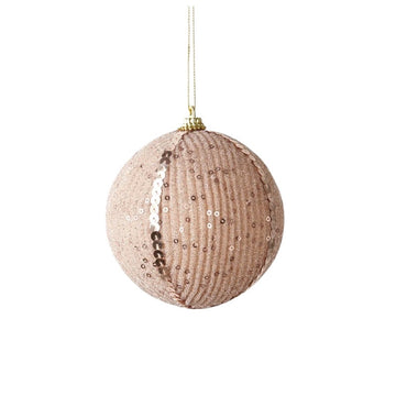 Rose Gold Sequin Hanging Bauble