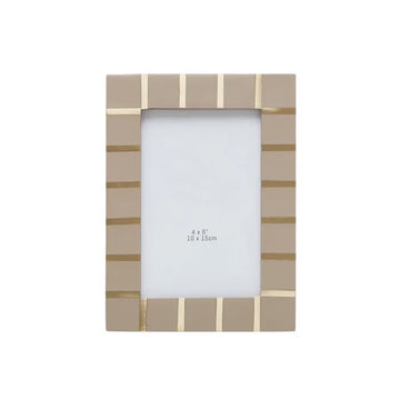 Bone and Brass Photo Frame