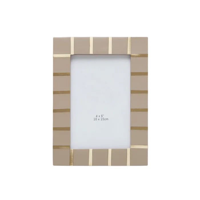 Bone and Brass Photo Frame