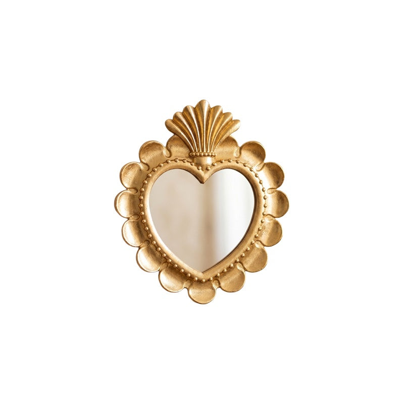 Scalloped Edge Heart Mirror