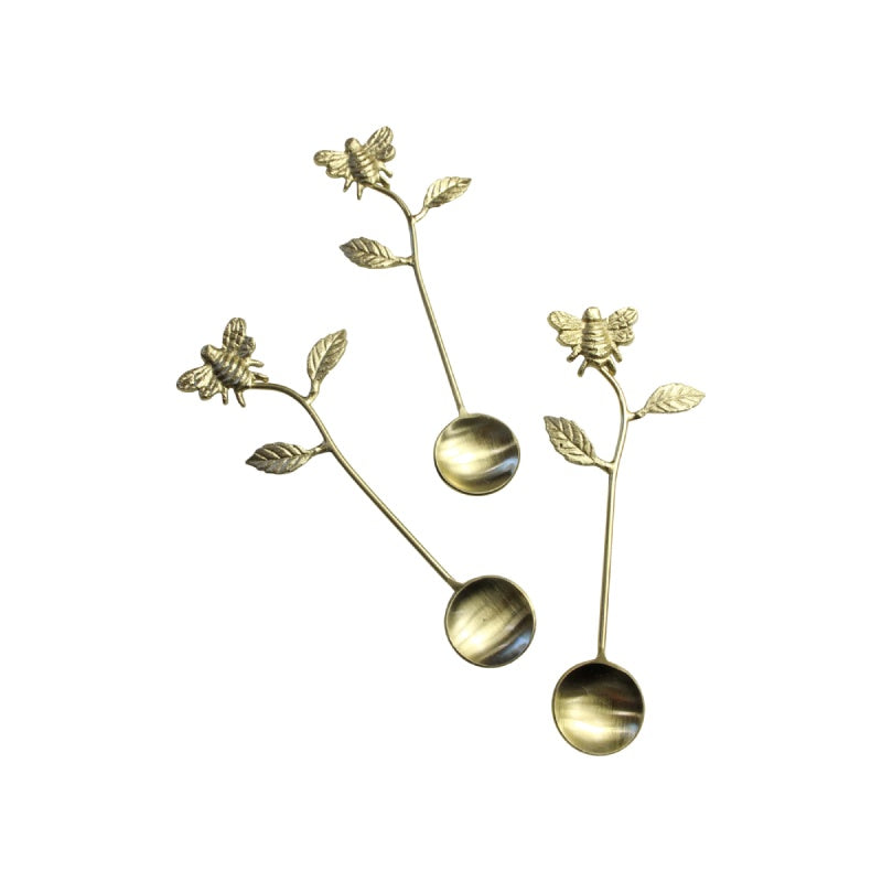 Brass Garden Bee Teaspoon