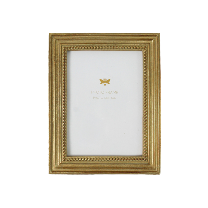 Gold Vintage Dot Photo Frame