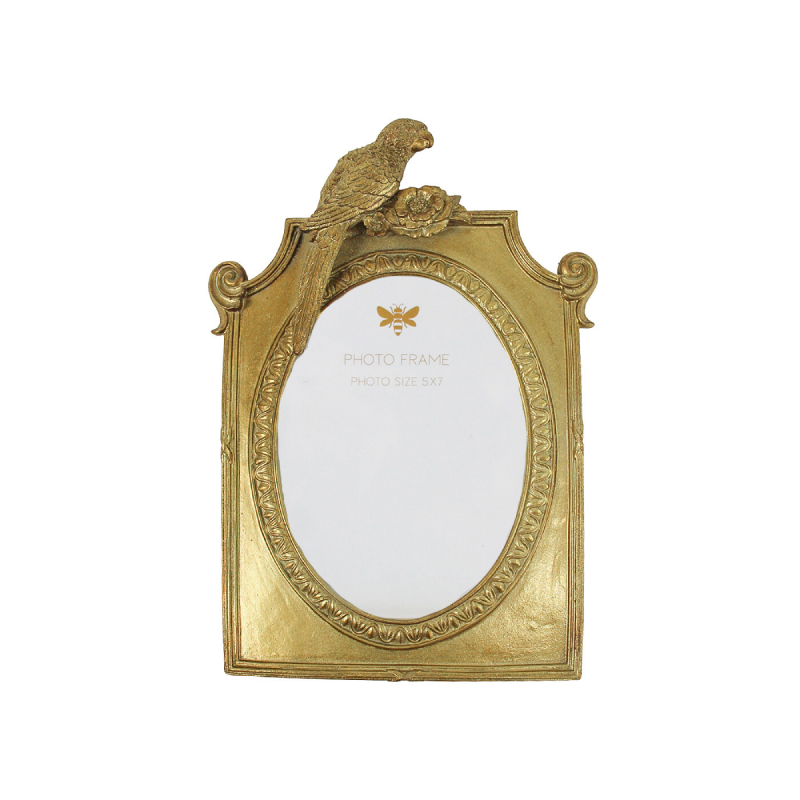 Gold Vintage Parrot Photo Frame