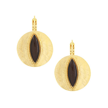 Zebra Brown Resin Earrings