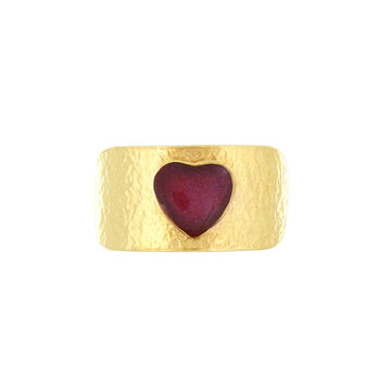 Frida Ruby Resin Heart Ring