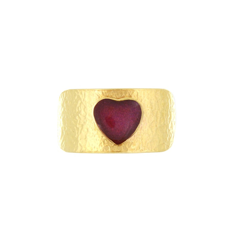 Frida Ruby Resin Heart Ring