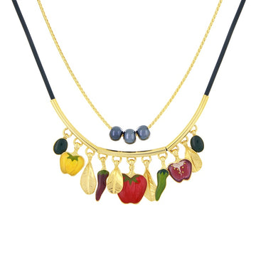 Paprika Double Necklace