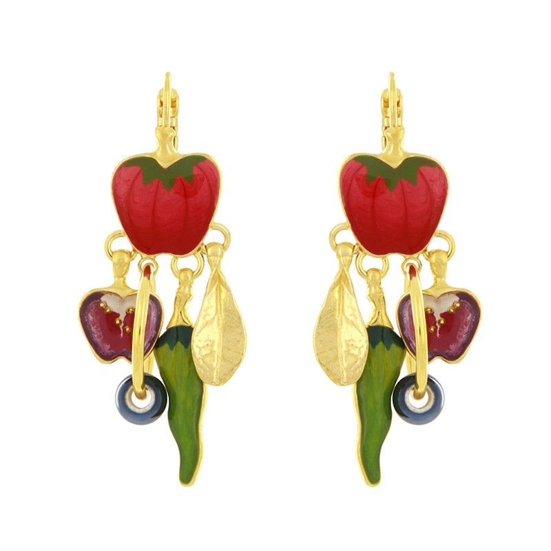 Paprika Short Drop Earrings