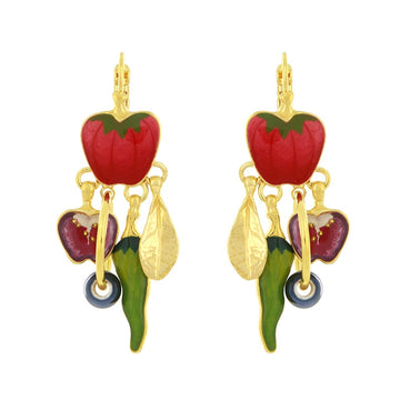 Paprika Short Drop Earrings