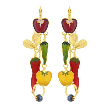 Paprika Long Drop earrings