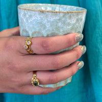 Allora Floral Peach Moonstone Ring