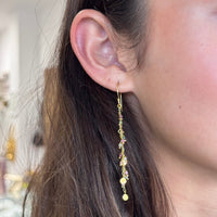 Allora Beaded Tourmaline Drop Earrings