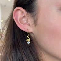 Allora Tri Drop Moonstone Earrings