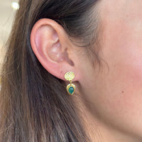 Allora Teardrop Green Onyx Earrings