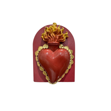 Arched pink Plaque & Sacred Heart