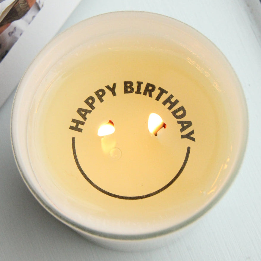 Hidden Message Candle - Happy Birthday