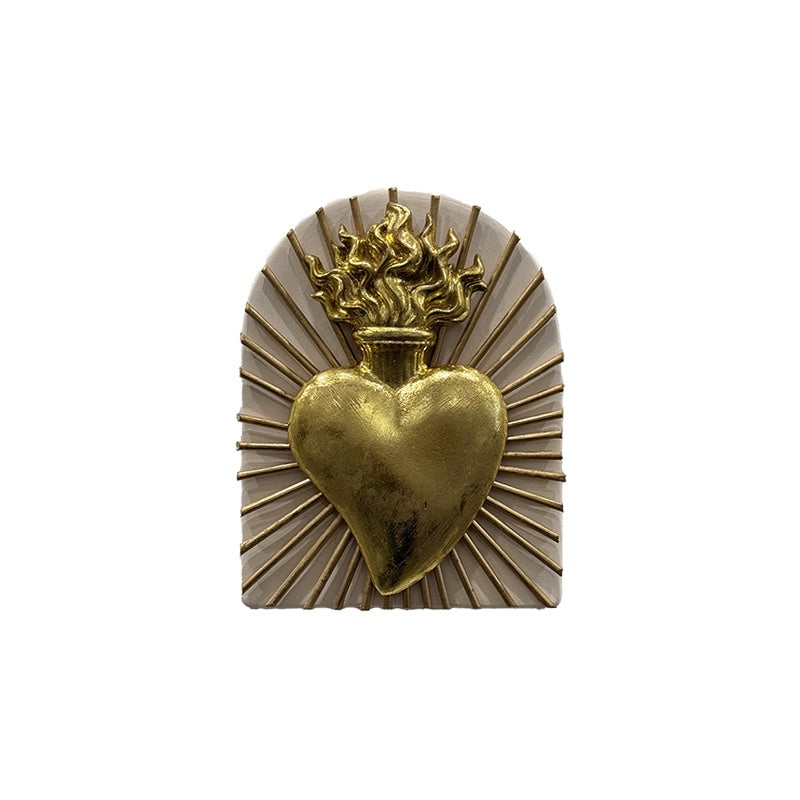 Arch Plaque with Gold Heart