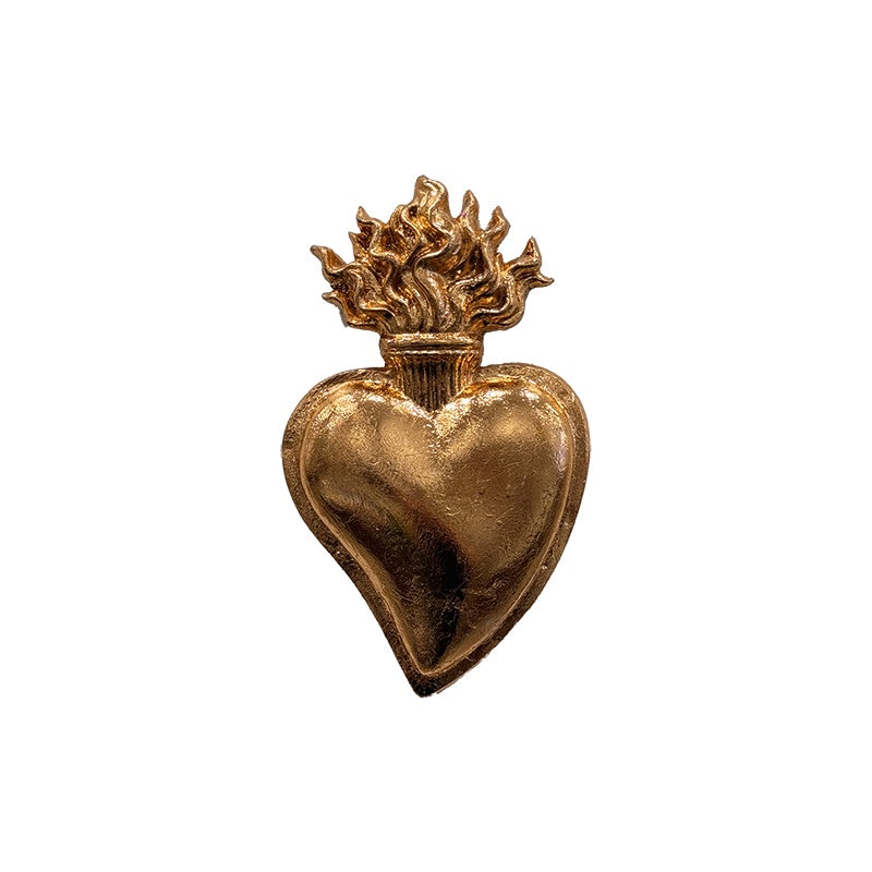 Rose Gold Metallic Ceramic Sacred Heart