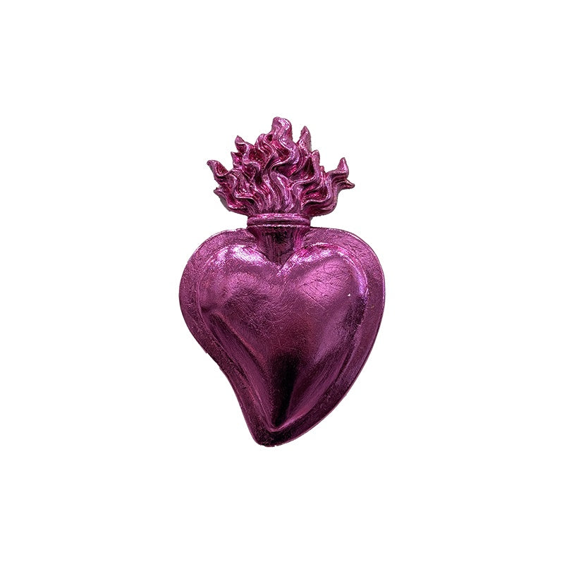 Pink Metallic Ceramic Sacred Heart