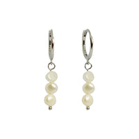 Petite Triple Pearl Drop Huggies
