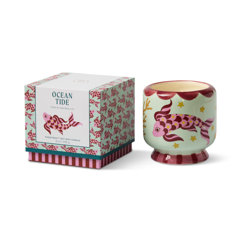 Koi Fish Ceramic Candle