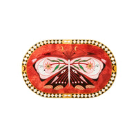 Pink Oval Butterfly Wall Plaque