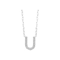 Diamond Initial Necklace - White Gold