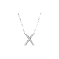 Diamond Initial Necklace - White Gold