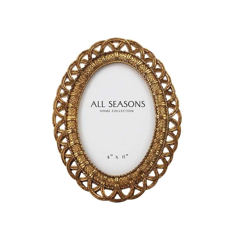 Gold Oval Loop Photo Frame