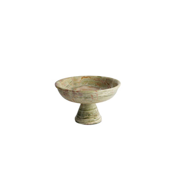 Tall Marble Pedestal Bowl