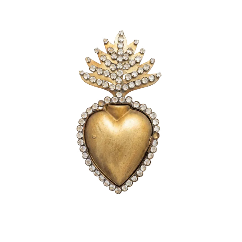 Rhinestone Sacred Heart Box