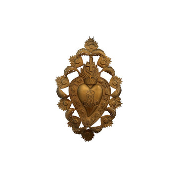 Antique Gold Sacred Heart Wall Plaque