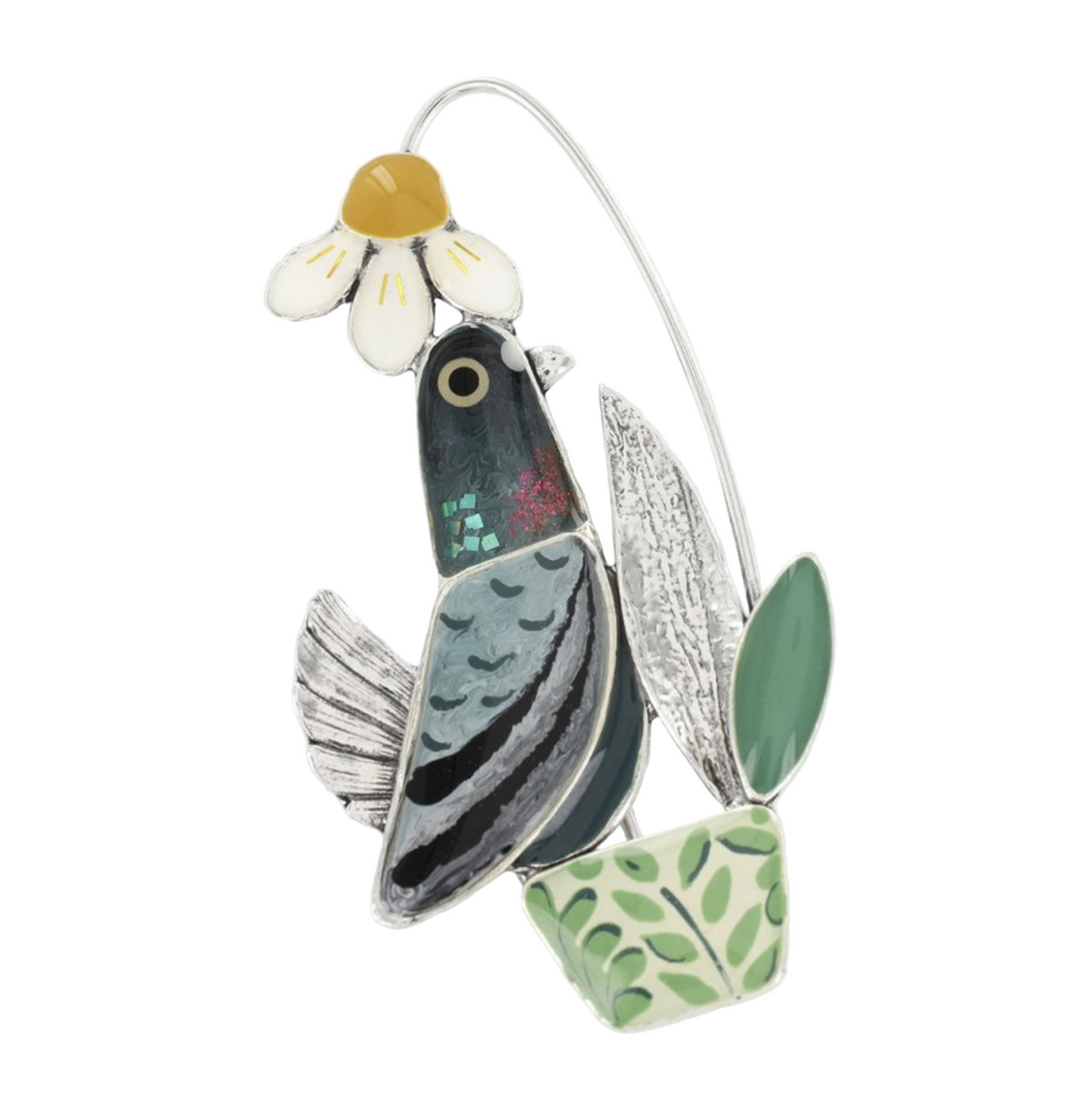 Le Facteur Bird & Daisy Brooch