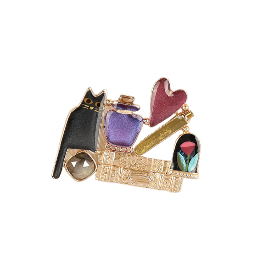 Magic Kitty Resin Brooch