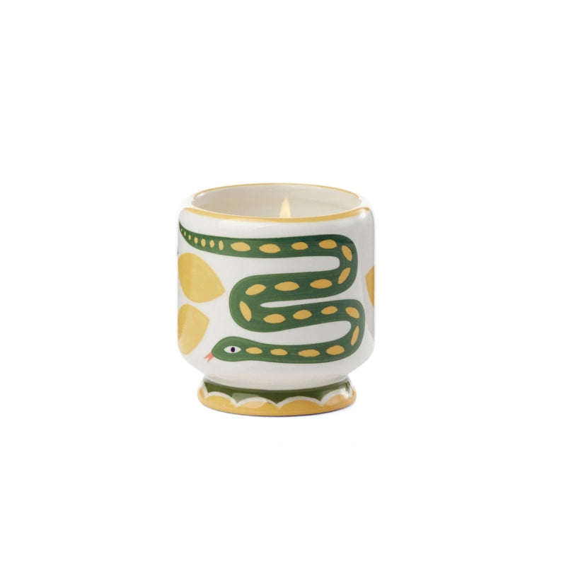 Lemongrass Snake Ceramic Candle