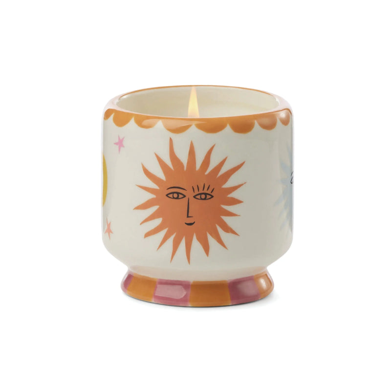 Orange Blossom Sun Ceramic Candle