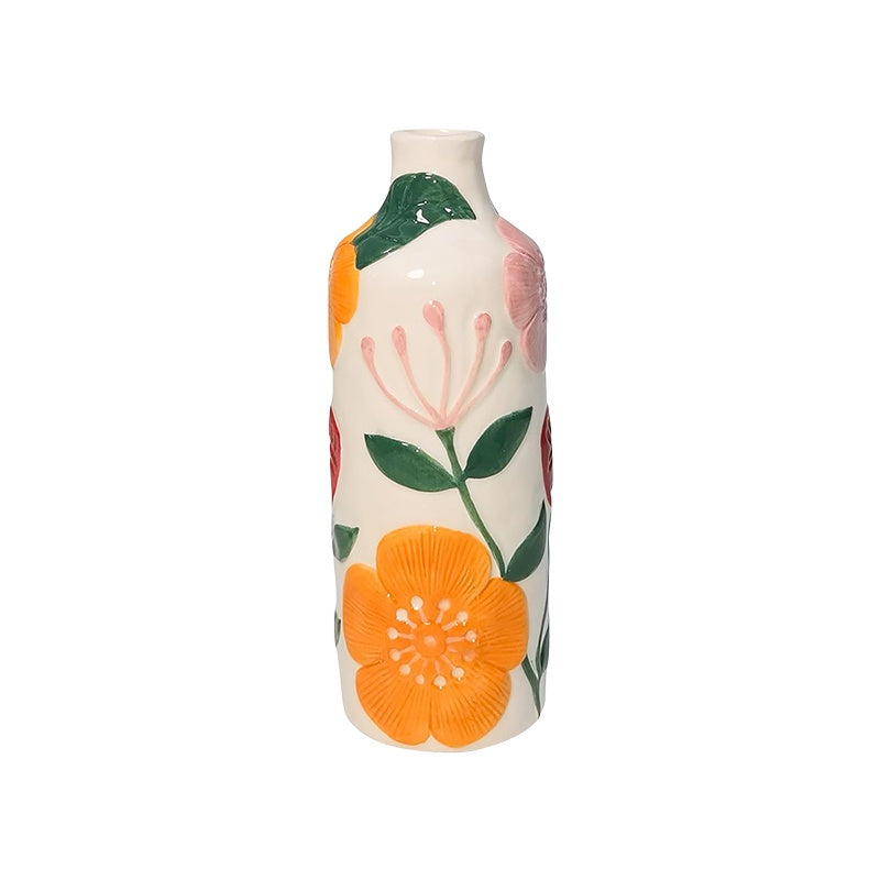 Dahlia Floral Bottle Vase