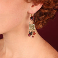 Carmen Flower Drop Beaded Earrings