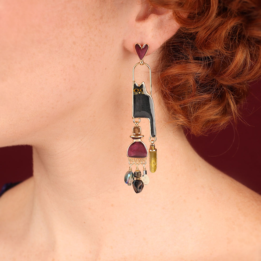 Magic Kitty Drop earrings