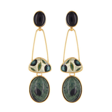 Olive Arch Drop Earrings