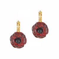 Carmen Red Flower Earrings