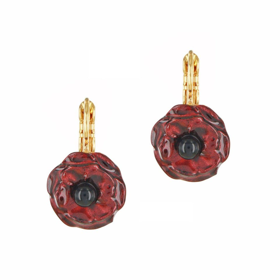 Carmen Red Flower Earrings